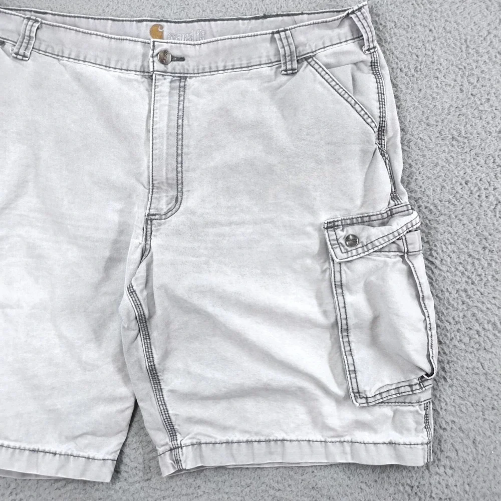 CARHARTT Cargo Shorts Mens 42 Gray Relaxed Fit 10